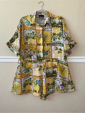 VICI Tropical Colorful Romper One Piece Oversized Size XS (Fits XS-L)